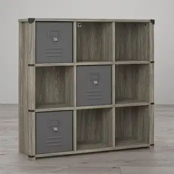 Книжный шкаф для хранения Кубов Серый Дубовый Дорожный Милый органайзер для хранения Денег, Пластиковый органайзер для хранения кабеля, коробка для хранения org